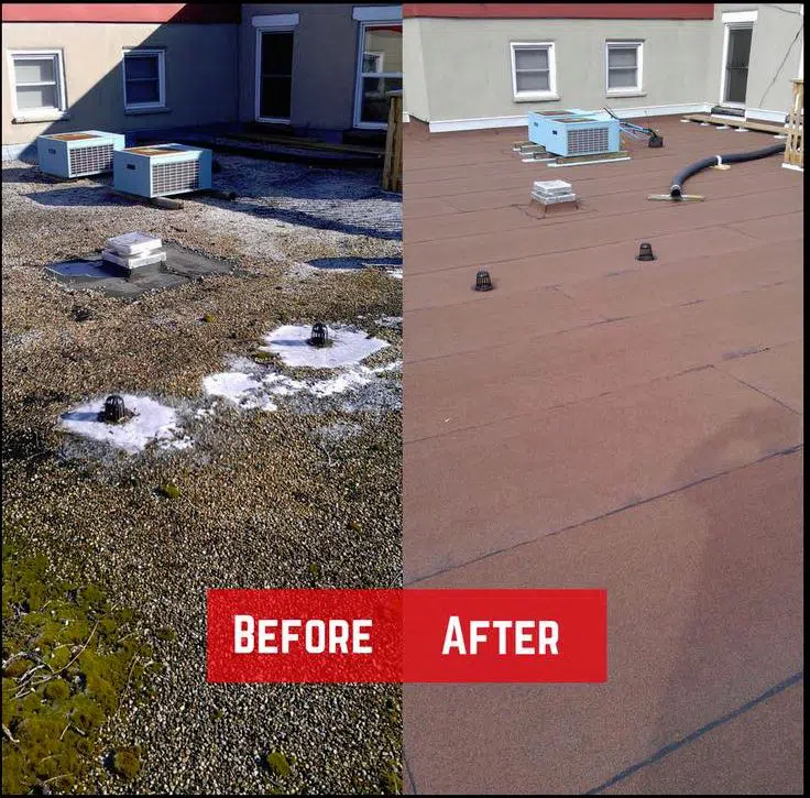 2 Ply Roofing Before and After